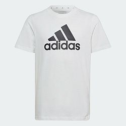 ADIDAS Tričko na fitness bielo-čierne s logom 7-8 r (128 cm)