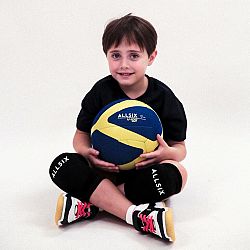ALLSIX Volejbalová lopta Soft V100 200-220 g pre deti od 6 do 9 rokov modro-žltá modrá 5