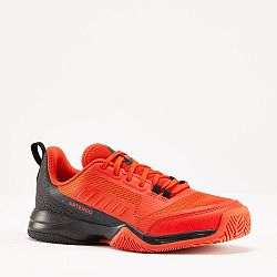 ARTENGO Detská šnurovacia obuv na tenis TS500 Fast lávová červená oranžová 39