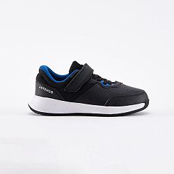 ARTENGO Detská tenisová obuv na suchý zips Essentiel KD čierno-modrá čierna 32