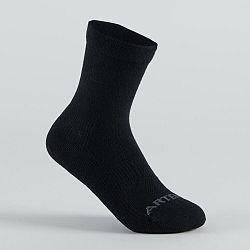 ARTENGO Detské športové ponožky RS 160 vysoké 3 páry sivo-čierne 27-30