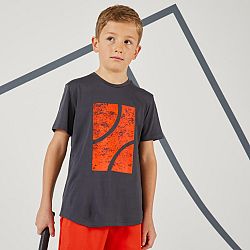 ARTENGO Detské tenisové tričko TTS100 Club tmavomodré 7-8 r (123-130 cm)