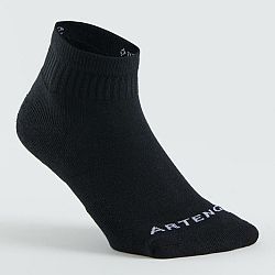 ARTENGO Stredne vysoké tenisové ponožky RS 100 3 páry čierne 35-38