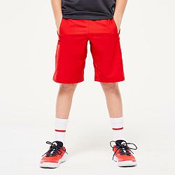 DECATHLON Detské priedušné šortky červené 10-11 r (141-150 cm)