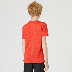 DOMYOS Chlapčenské tričko 500 na cvičenie červené 5-6 r (113-122 cm)
