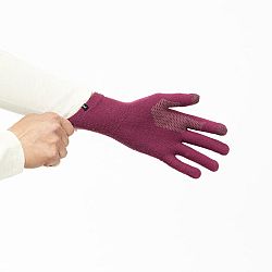 FORCLAZ Bezšvové spodné rukavice na horskú turistiku MT500 bordové fialová XL-2XL