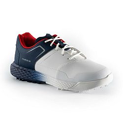 INESIS Chlapčenská golfová obuv Grip Waterproof bielo-modrá biela 35