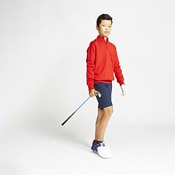 INESIS Detský golfový pulóver do vetra červený červená 8-9 r (131-140 cm)