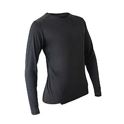 KALENJI Dámske bežecké tričko s dlhým rukávom Sun Protect čierne XL