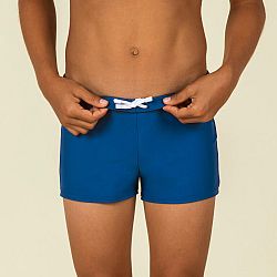 NABAIJI Chlapčenské boxerkové plavky 100 Basic modré 7-8 r (123-130 cm)