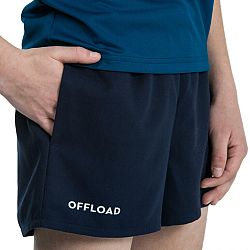 OFFLOAD Detské šortky na rugby R100 modré 7-8 r (123-130 cm)