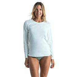 OLAIAN Dámske tričko proti UV Malou dlhý rukáv na surfovanie sivobéžové (bez farbenia) biela XS