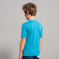 OLAIAN Detské tričko proti UV žiareniu s krátkym rukávom modré tyrkysová 8-9 r (131-140 cm)