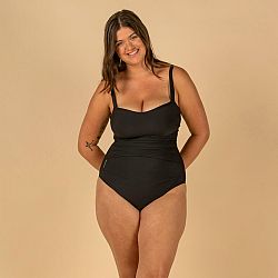 OLAIAN Jednodielne dámske plavky Dora s efektom plochého bruška čierne XL