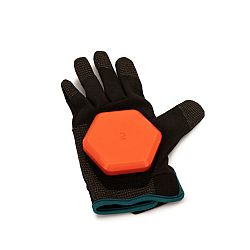 OXELO Rukavice Gloves 500 na longboard a freeride čierno-oranžové čierna S