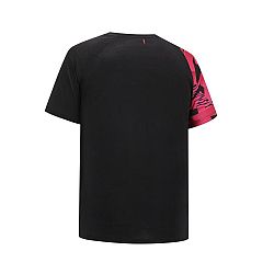 PERFLY Pánske bedmintonové tričko 560 Lite čierno-neónovo purpurové čierna XL
