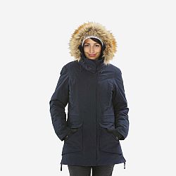 QUECHUA Dámska nepremokavá zimná bunda - parka SH900 na turistiku do -20 °C modrá L