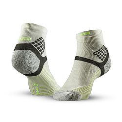QUECHUA Polovysoké turistické ponožky Hike 500 sivo-žlté 2 páry šedá 39-42