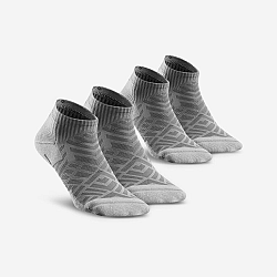 QUECHUA Ponožky Hike 100 nízke sivé 2 páry šedá 39-42