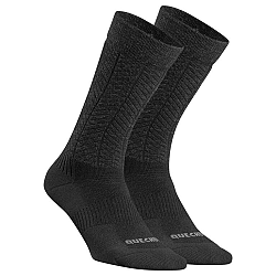 QUECHUA Turistické hrejivé ponožky SH500 vysoké 2 páry čierna 43-46