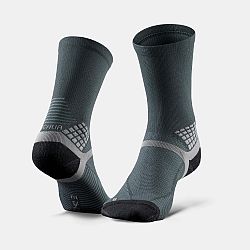 QUECHUA Turistické ponožky Hike 500 vysoké 2 páry čierne šedá 47-50