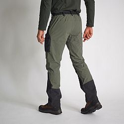SOLOGNAC Ľahké priedušné a odolné pánske poľovnícke nohavice - 900 zelené khaki M