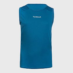 TARMAK Detské basketbalové tielko/tričko bez rukávov T100 modré 10-11 r (141-150 cm)