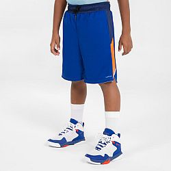 TARMAK Detské obojstranné basketbalové šortky SH500R svetlomodré 8-9 r (131-140 cm)