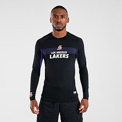 TARMAK Pánske spodné tričko NBA Lakers s dlhým rukávom čierne XS