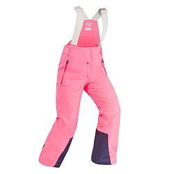 WEDZE Detské hrejivé a nepremokavé lyžiarske nohavice PNF 900 ružové 14 rokov