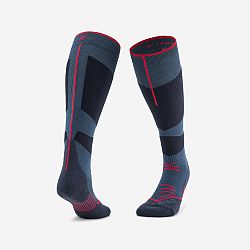 WEDZE Lyžiarske ponožky 500 tmavomodro-červené modrá 41-43