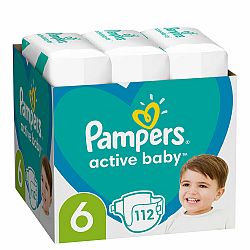 PAMPERS Active Baby plienky 6 (112 ks), 13-18 kg